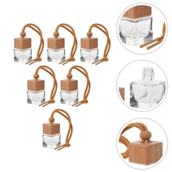 

car air freshener 6pcs hanging perfume pendant bottle automobile ornament empty