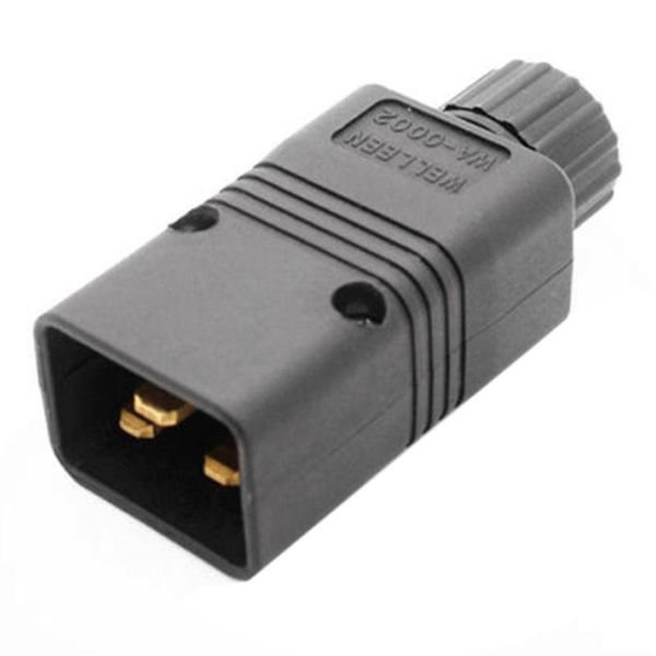 

smart power plugs ups iec male c20 plug cord cable rewirable 16a / 250v useful