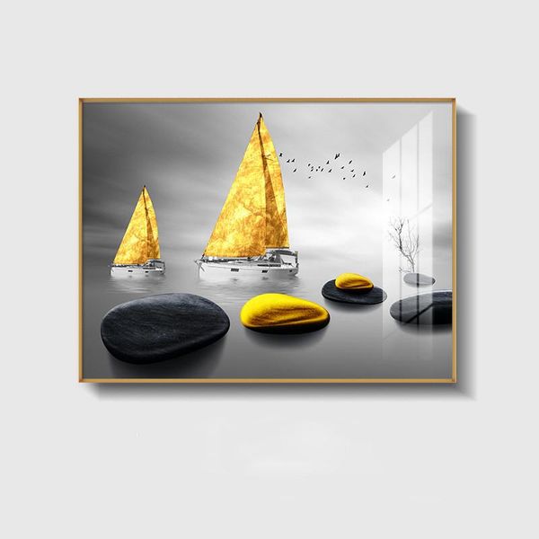 

frames study room wall landscape picture frame hanging modern style restaurant decoration metal material