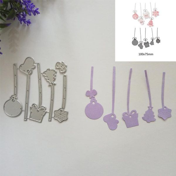 

painting supplies 5pcs christmas pendant metal cutting dies for diy cards scrapbook creative embossing paper craft stamps 100*75mm