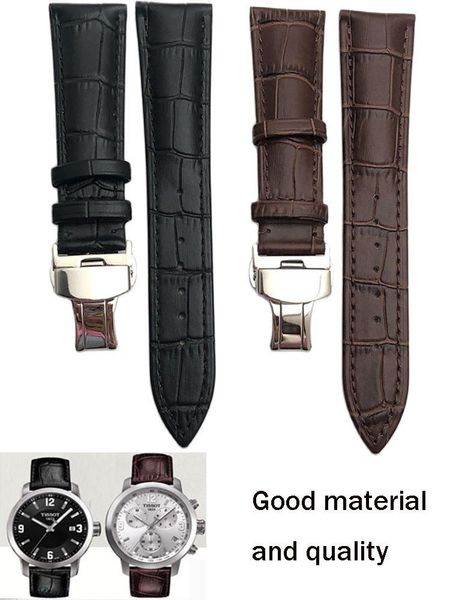 

watch bands accessories cowhide strap bracelet 20 22mm men waterproof breathable watchbands clock watches, Black;brown