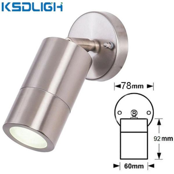 

outdoor wall lamps adjustable waterproof light stainless steel led gu10 spotlight surface mount sconce garden porch ip65