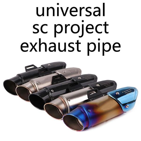 

motorcycle sc exhaust muffler escape moto dirt bike scooter fake carbon cover db killer mt07 r1 r6 keeway rkf 125 system