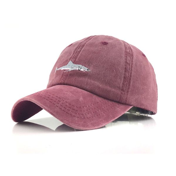 

spring and autumn animal washed cotton baseball cap with whale pattern peaked embroidered letter dad hat for men women gorras, Blue;gray