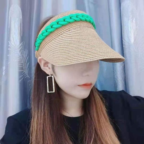 

wide brim hats summer fashion woman empty sun straw anti-uv female outdoor climbing visor caps handmade casual shade hat beach cap, Blue;gray