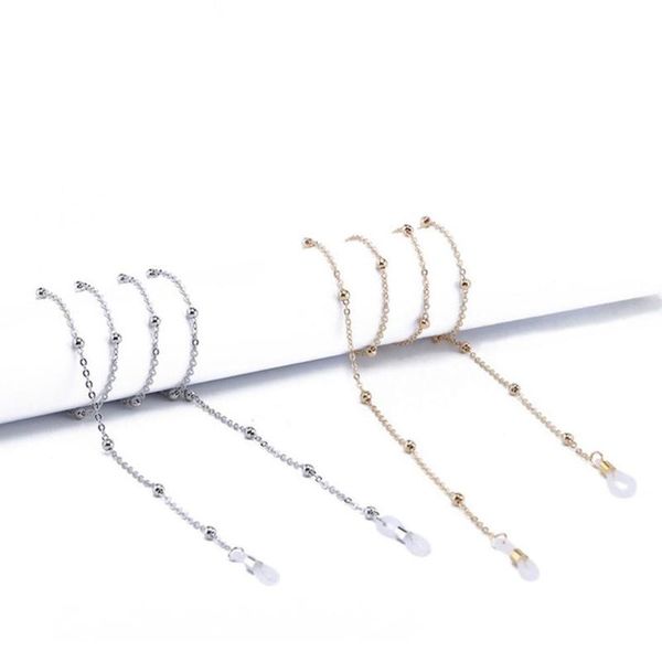 

other fashion accessories reading glasses chain women metal sunglasses cords beaded eyeglass lanyard holder straps eyewear retainer, Silver