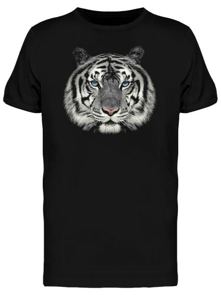 

headswhite tiger face tee men's -image by shutterstock, White;black