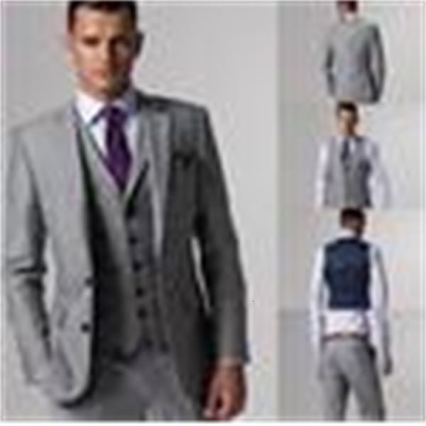 

wedding tuxedos customize slim fit groom groomsmen light grey side vent man suit men's suits (jacket+pants+vest+tie) k:69, Black;gray