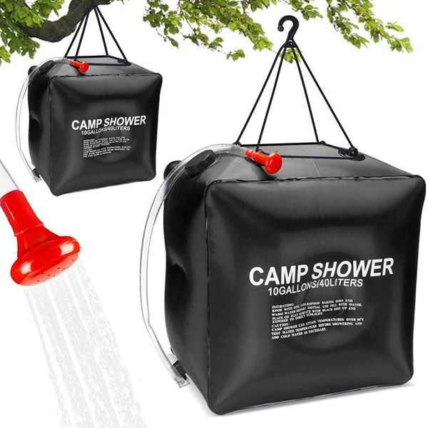 

hydration packs 40l water bags outdoor camping solar shower bag protable folding traveling hiking climbing body pet cleaning