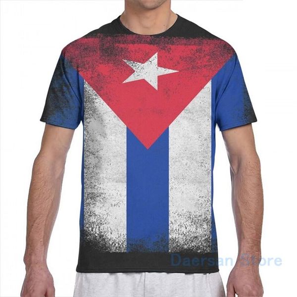 

men's t-shirts cuba flag proud cuban vintage distressed men t-shirt women all over print girl t shirt boy tees short sleeve tshirts, White;black