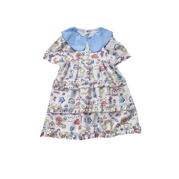 

summer casual solid girls dress cartoon kids dresses for fashion girl clothes girl's, Red;yellow