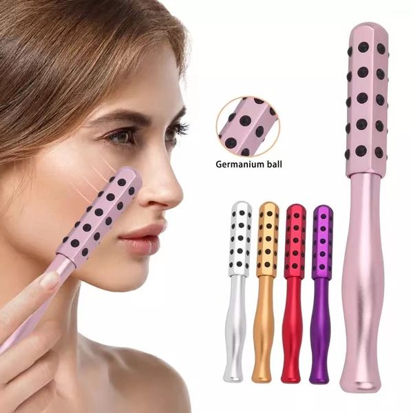 Germanium Beauty Bar Facial Massage Roller Festung V-Face-Massagegerät Gesichtshebevorrichtung Hautpflegewerkzeug Anti Wrinkle Home-Gebrauch