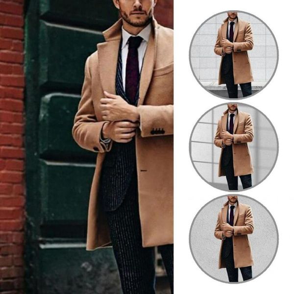 

men's jackets british style gorgeous formal thermal men coat anti-wrinkle winter long sleeve for, Black;brown