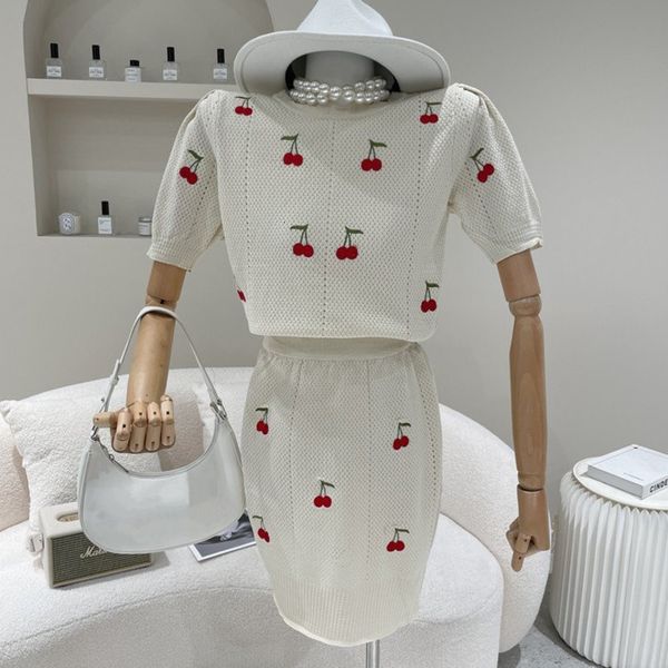 

two piece dress summer fashion casual knitted 2 set women v-neck pullover sweater + sheath bodycon skirts sets korean suits b, White