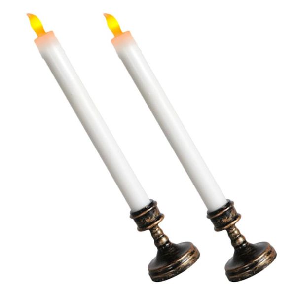 

candles 2pcs led candle light taper flameless christmas wedding decor