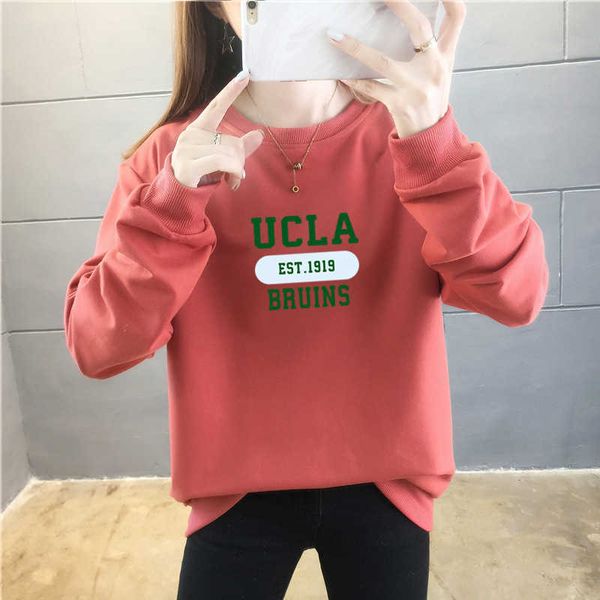 

cotton women's letter loose sweater women's korean version 2020 new thin jacket women's fashion in autumn and winter, Black