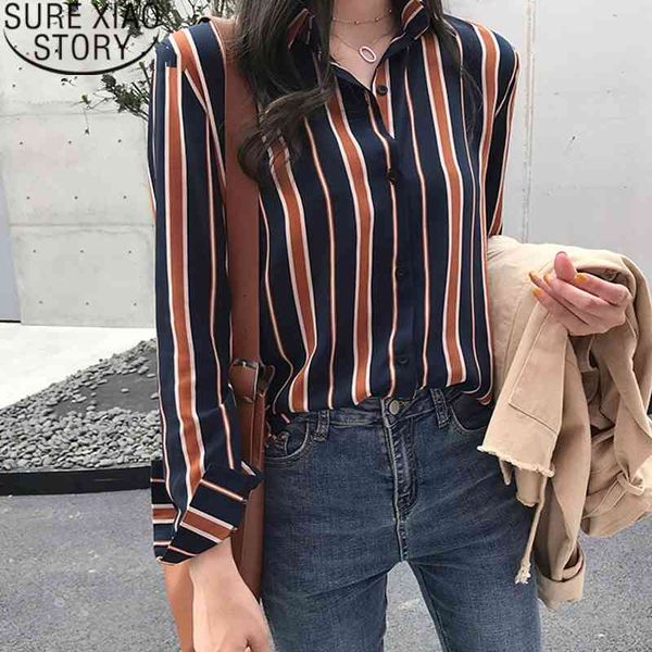 

women striped blouse shirt fashion womens and s long sleeve shirts clothes plus size 1677 50 210510, White