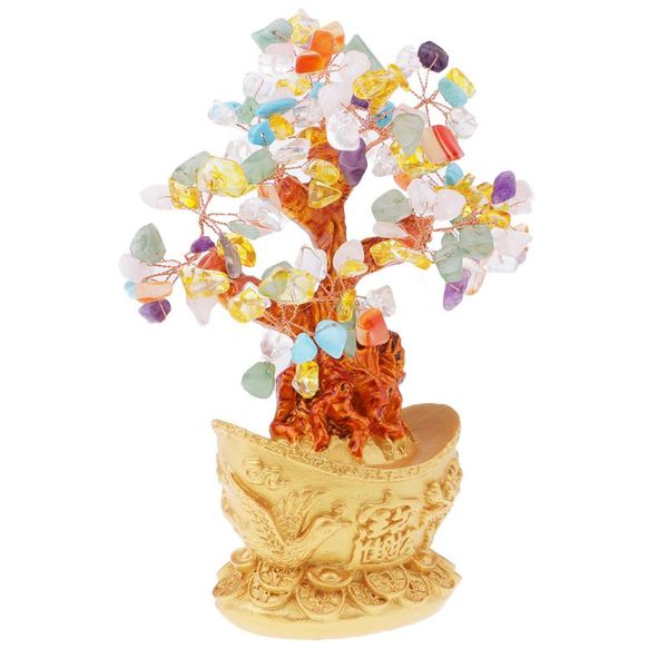

mini crystal money tree bonsai style feng shui bring wealth luck decorative objects & figurines