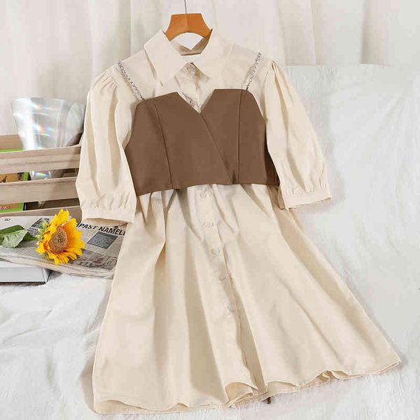 

two piece dress female deat two sets of garments dress fashion spring summer short-sleeve ladies to line dressed hr368 ejik, White