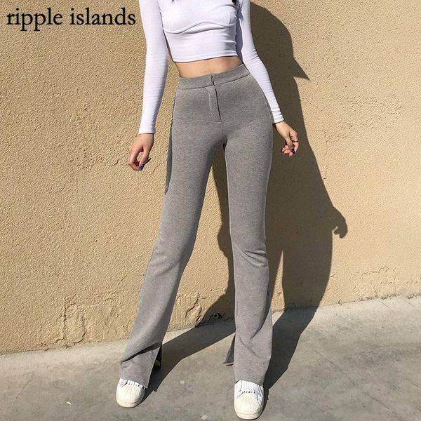 

women's pants & capris ripple islands-women's flared jeans woman high waist brown streetwear trousers e girl female vintage, Black;white
