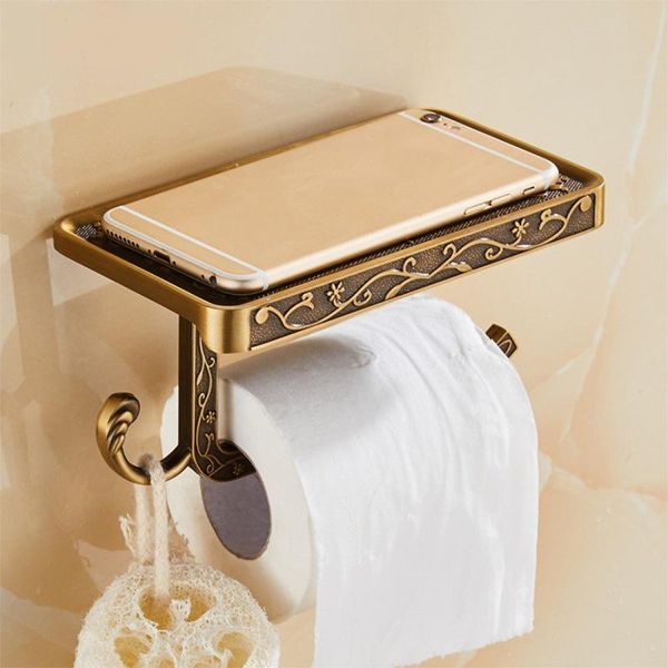 

antique carved bathroom paper holder wall mounted tissue stand mobile phone towel rack shelf kitchen organizer cocina toilet holders