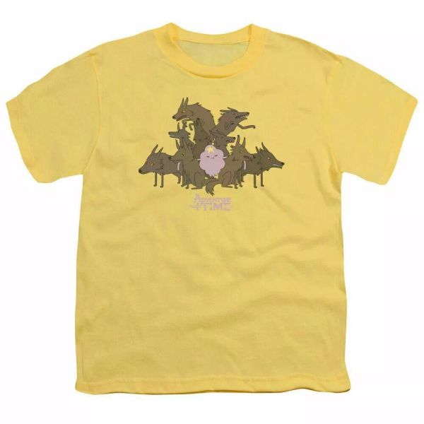 

adventure time lsp & wolves kids youth t shirt licensed cartoons tee banana, White;black