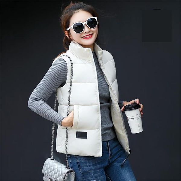 

women's vests woman spring down female autumn oversized vest women winter abajo waistcoat lady parkas chaqueta, Black;white