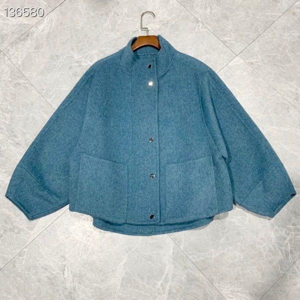 

women's wool & blends sk488 fashion women coats jackets 2021 runway luxury european design party style clothing, Black