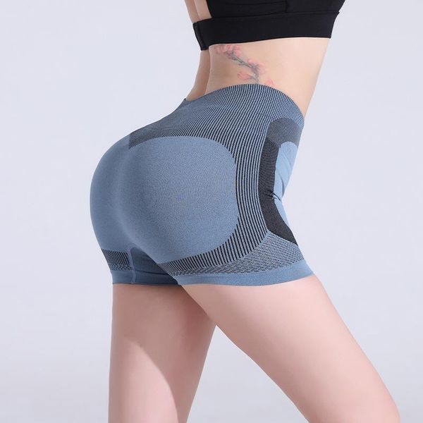 

seamless sports shorts mesh patchwork elastic push up fitness booty scrunch squat proof hollow out tights yoga outfit