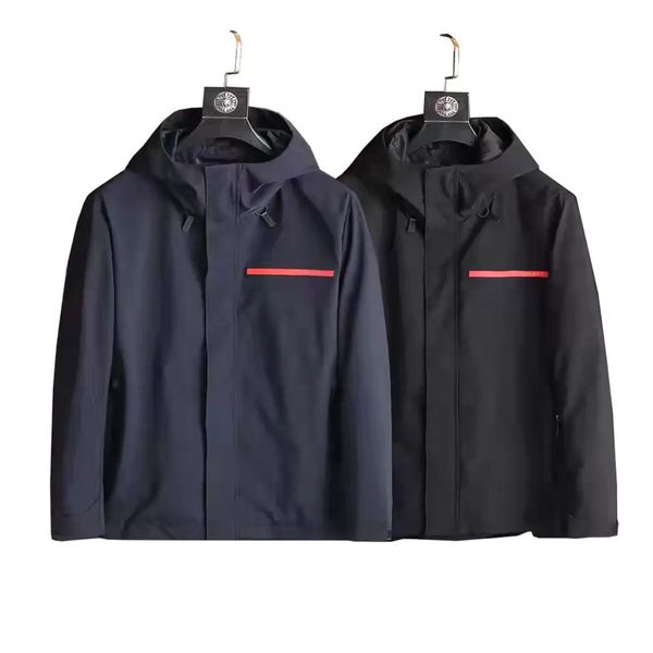 

mens et hooded autumn and winter style for men women windbreaker coat long sv digner coats with zippers letters printed outwears down ets, Black;brown