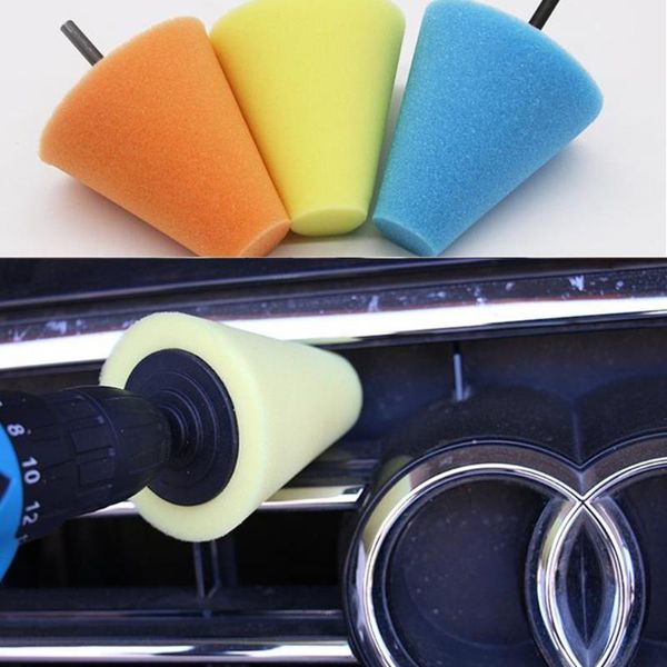 

mling burnishing foam sponge polishing pad car polisher tyres wheel hub tool machine cone-shape hubs disk care products