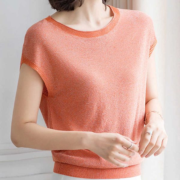 

blusas blouses femme women blusas mujer de moda verano blouse women summer short sleeve knitted blouse shirt e802 210602, White