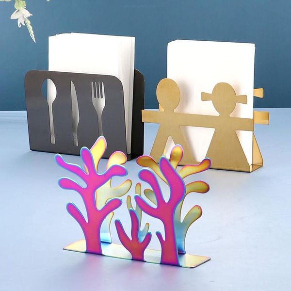 

tissue boxes & napkins creative holder stainless steel napkin western restaurant art vertical