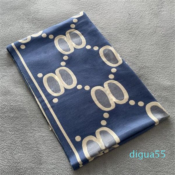 

fashion 2021 luxury winter cashmere scarf designers warm fashion imitate wool long, Blue;gray