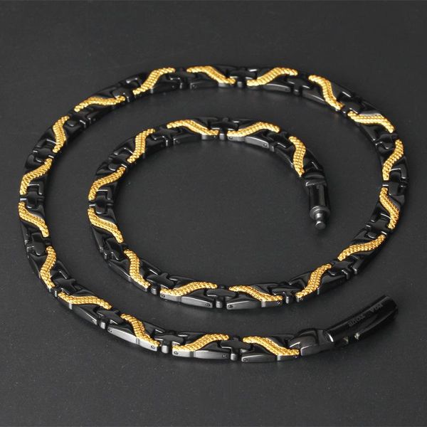 

chains personalized men's pure titanium steel necklace 210325-32, Silver