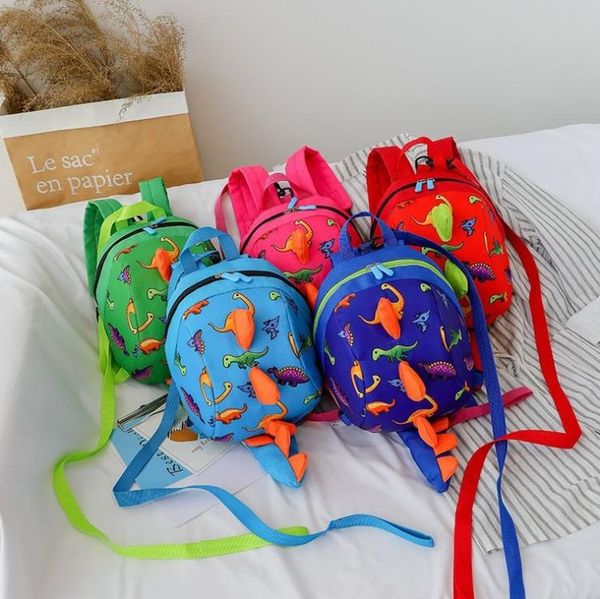

baby backpack 3d cartoon dinosaur school bags anti-lost kindergarten bags toddler boys girls backpacks fashion accessories 5 colors bt6511