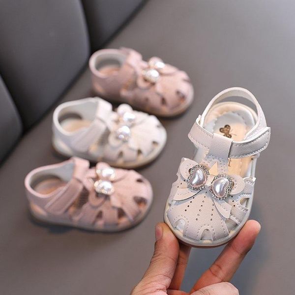 

sandals 2021 fashion bow baby for girls princess shoes kids children's summer beach flats toddlers 3  5 6 7years, Black;red