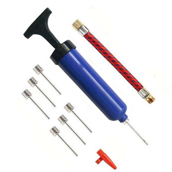 

bike pumps 10pcs/set ball inflator balloon with needle volleyball durable portable 8inch hand air pump outdoor sports football basketball