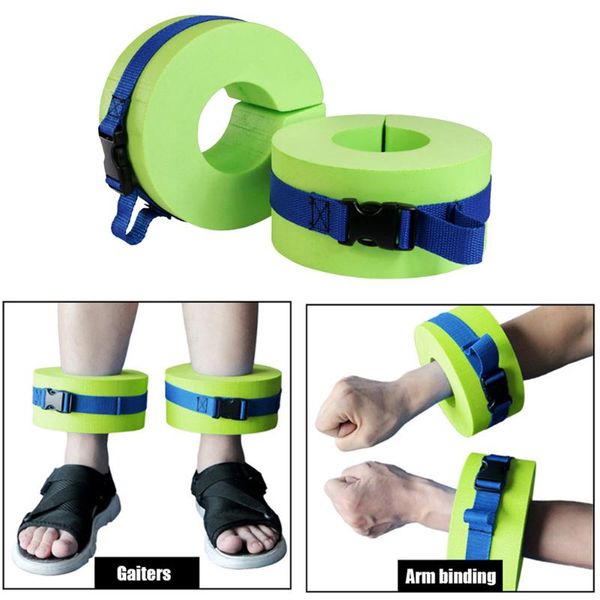 

life vest & buoy 2pcs swimming weights aquatic cuffs water aerobics float ring fitness exercise set workout ankles arms belts equipment