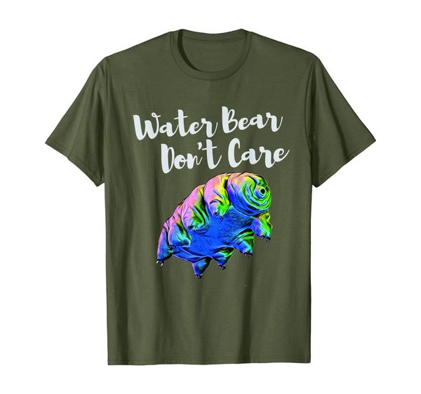 

water bear don't care tardigrade science fan gift t-shirt, White;black