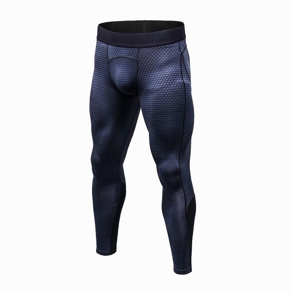 

men quick dry compression pants polyester wear tights trousers 1 men's, Black