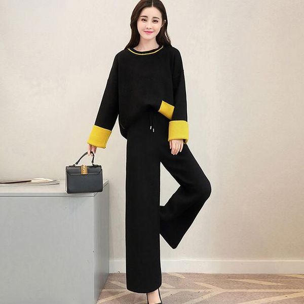 

two piece dress autumn winter sweater set conjunto feminino sweet year-old female costume temperament women sets clothes dc384, White