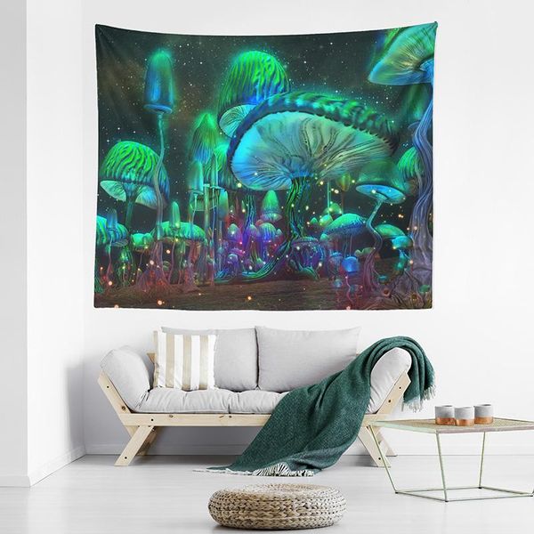 

tapestries 1 piece of magic color mushroom print tapestry