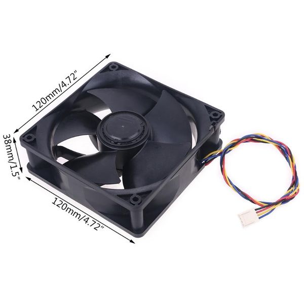 

lapcooling pads w12e12bs11b5-57 for nidec 12038 dc12v 1.65a pwm fan 12cm 6000rpm btc dropship