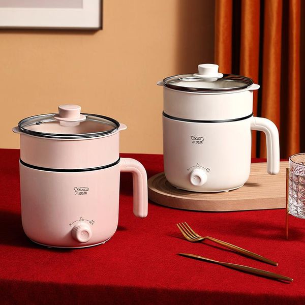 

electric skillets multifunction cooking machine double layer pot mini rice cooker non-stick pan pots ollas de cocina