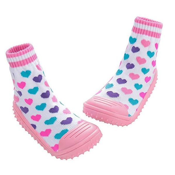

first walkers baby socks anti-slip floor boots floral with rubber soles for children cotton shoes mr001