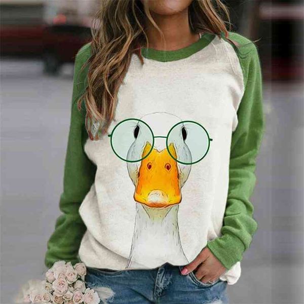 

style bottoming shirt casual letter printing loose long-sleeved women t-shirt fashion christmas tree print woman tshirt 210517, White