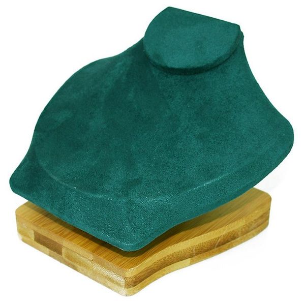 

jewelry pouches, bags bamboo wood stand portrait model necklace shelf counter display pendant support props decoration, Pink;blue