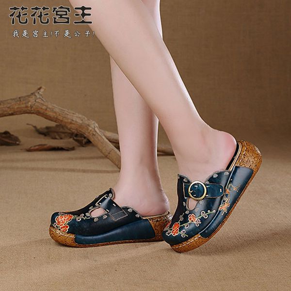 

sandal 2021 woman time sponge cake slipper nation sandals, Black