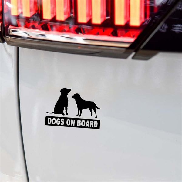 

13cm*9.1cm dogs on board vinyl decal car sticker black